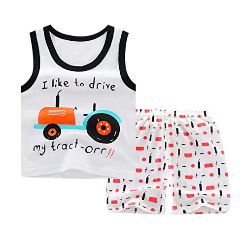 XM-Amigo 8 Pack De Garçon sans Manches T-Shirt Débardeurs Pantalons Courts Ensembles De Vêtements, Âge (3 à 4 Ans) Étiqueter:70