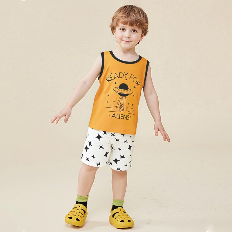 XM-Amigo 8 Pack De Garçon sans Manches T-Shirt Débardeurs Pantalons Courts Ensembles De Vêtements, Âge (3 à 4 Ans) Étiqueter:70