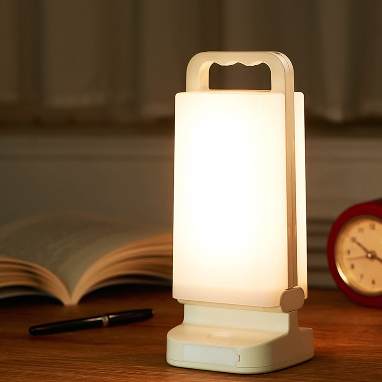 Lepwings Lampe Solaire Camping Rechargeable, Lanterne Camping Réglable Luminosité Portable, Batterie Externe de Secours 4400mAh, Eclairage Camping LED Etanche IPX4 pour Camping, Pêche, Randonnée