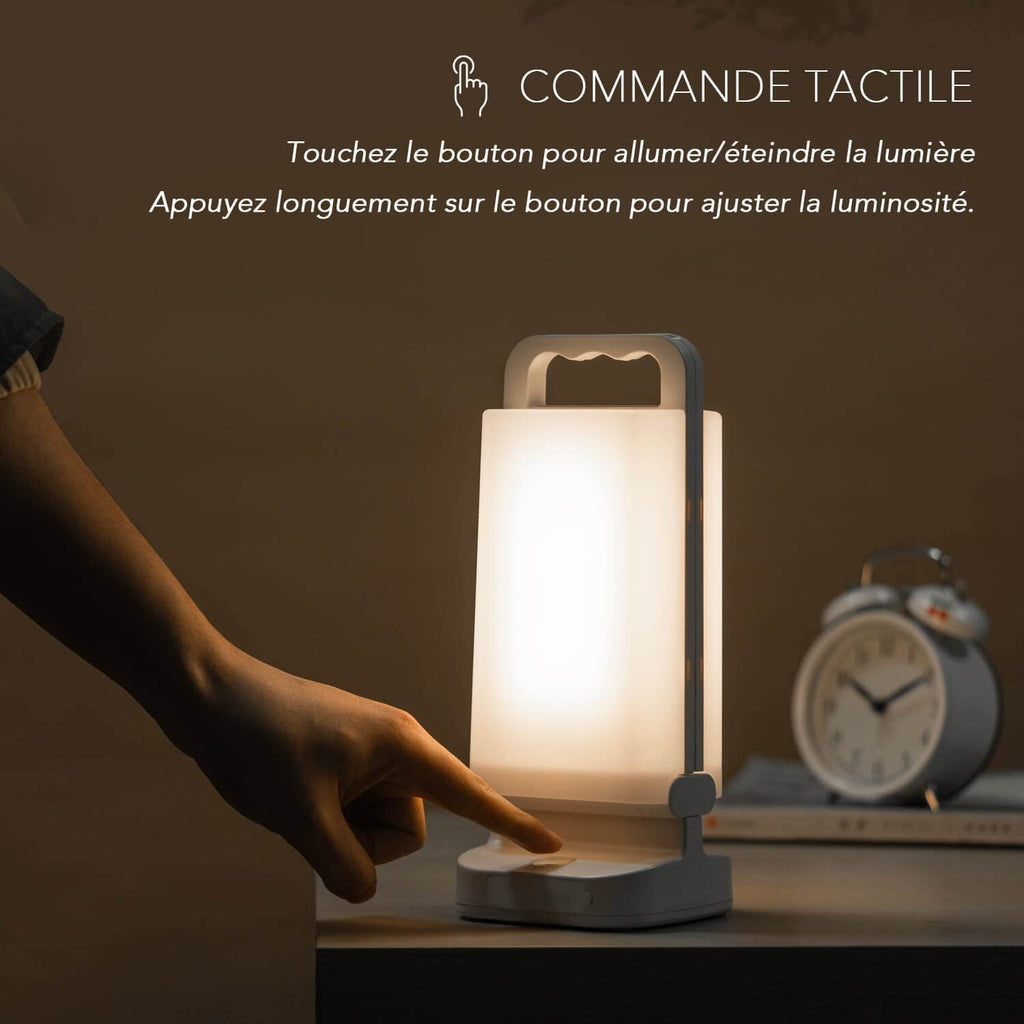 Lepwings Lampe Solaire Camping Rechargeable, Lanterne Camping Réglable Luminosité Portable, Batterie Externe de Secours 4400mAh, Eclairage Camping LED Etanche IPX4 pour Camping, Pêche, Randonnée