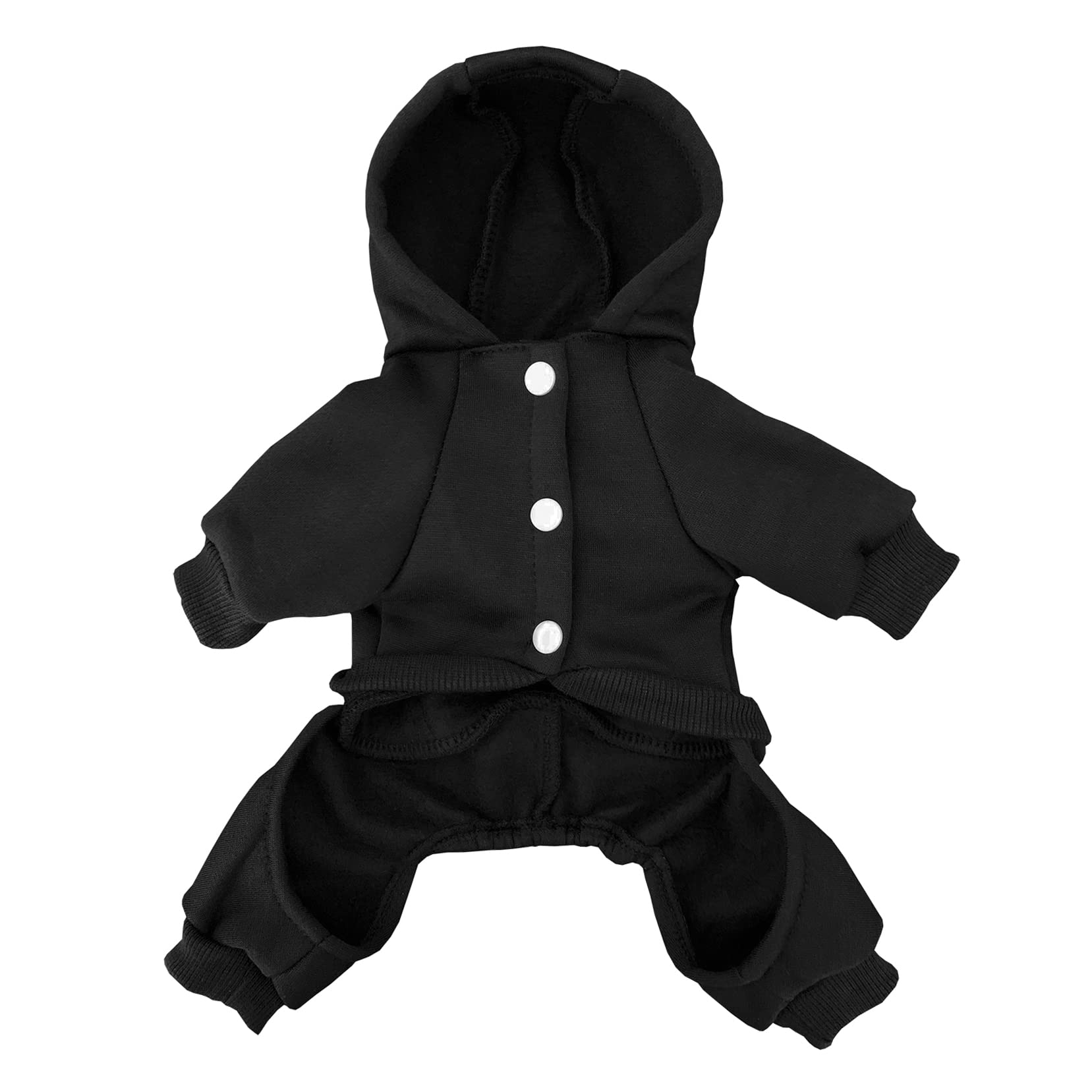 Izefia Sweat à Capuche pour Chien avec des Vêtements de Poche 4 Jambes Pull Polaire Hiver Sweat Shirt Coton Chaud Chien à Capuche pour Petit Moyen Frand Chat