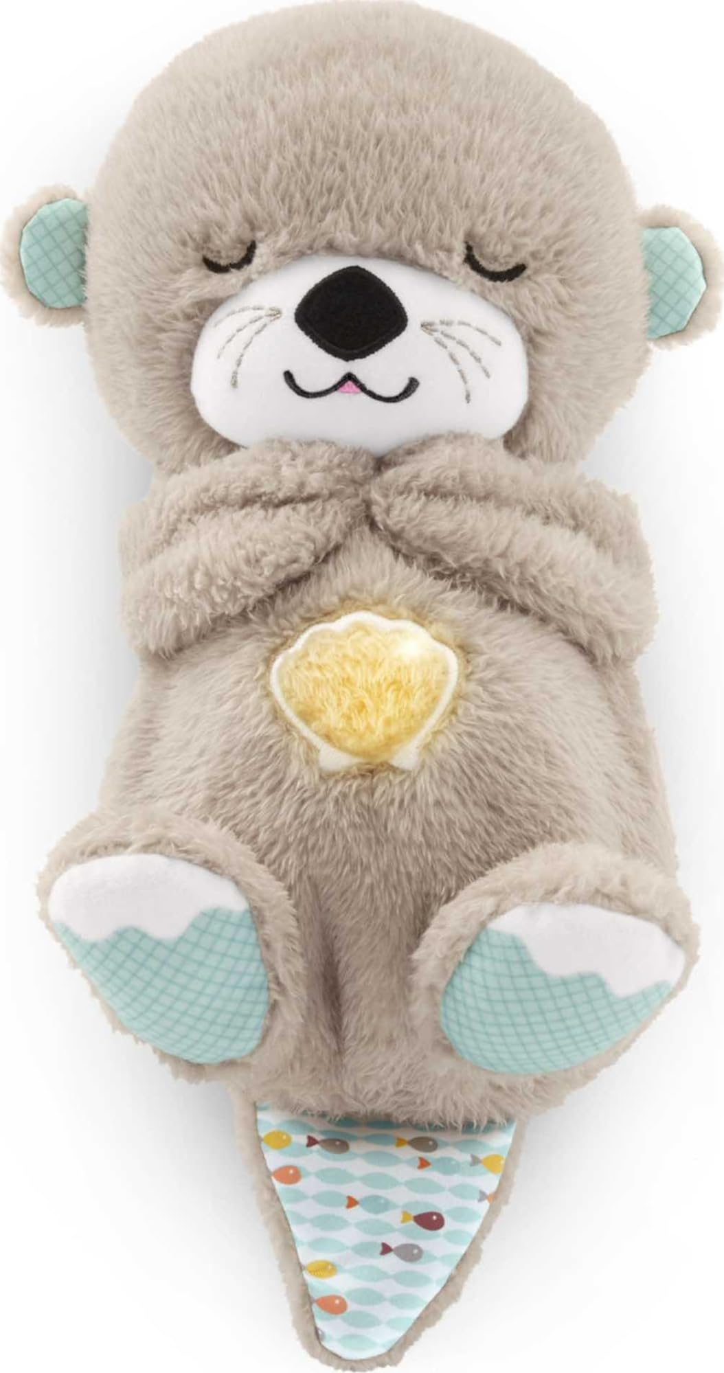 Fisher-Price Ma Loutre Câlins Bonne Nuit Peluche | Peluche Veilleuse Bébé Musicale et Lumineuse | Veilleuse Doudou Bruit Blanc Bébé | Cadeau Naissance Fille et Garçon Nouveau né, FXC66