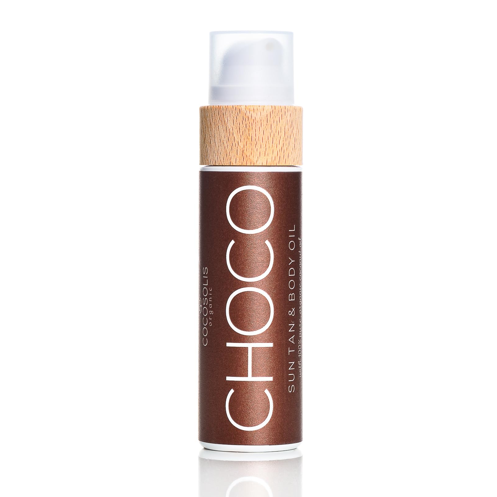 COCOSOLIS CHOCO Accélérateur de bronzage, Huile bronzante pour Banc Solaire, activateur de bronzage Intense, Naturel et Biologique, Huile Bio 110 ml