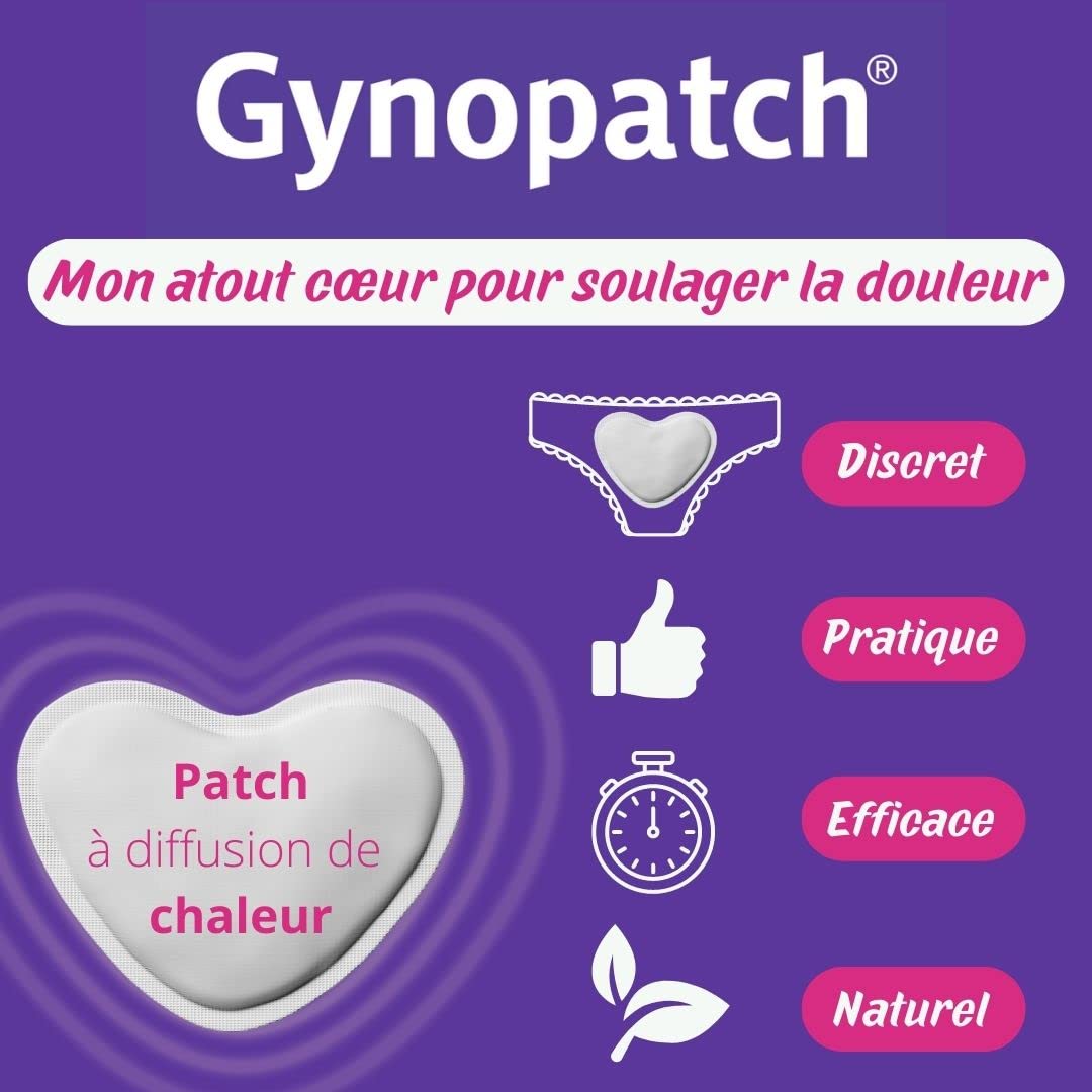 GYNOPATCH® - Règles Douloureuses - x3 Patch Douleurs Menstruelles - Diffusion de Chaleur Naturelle