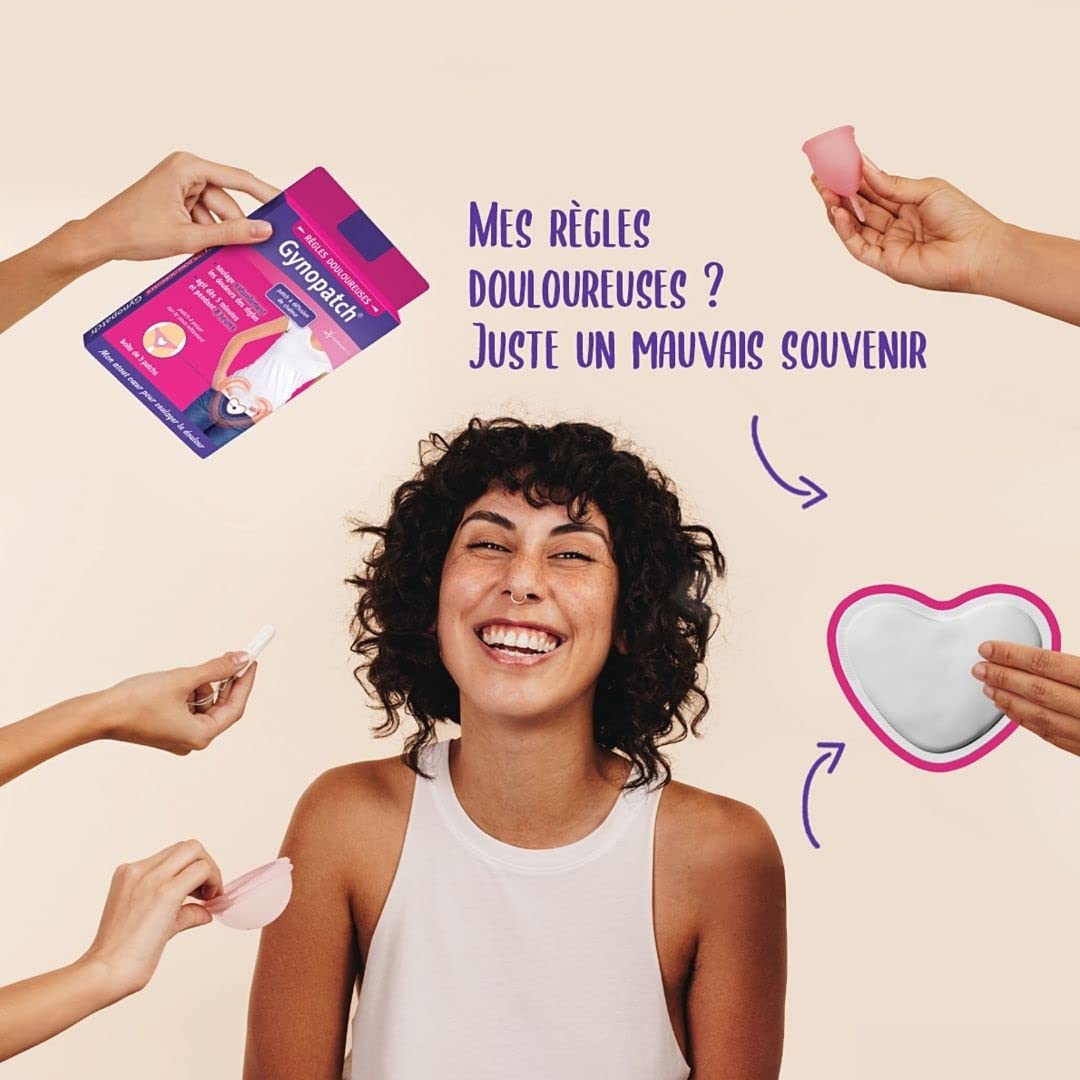 GYNOPATCH® - Règles Douloureuses - x3 Patch Douleurs Menstruelles - Diffusion de Chaleur Naturelle