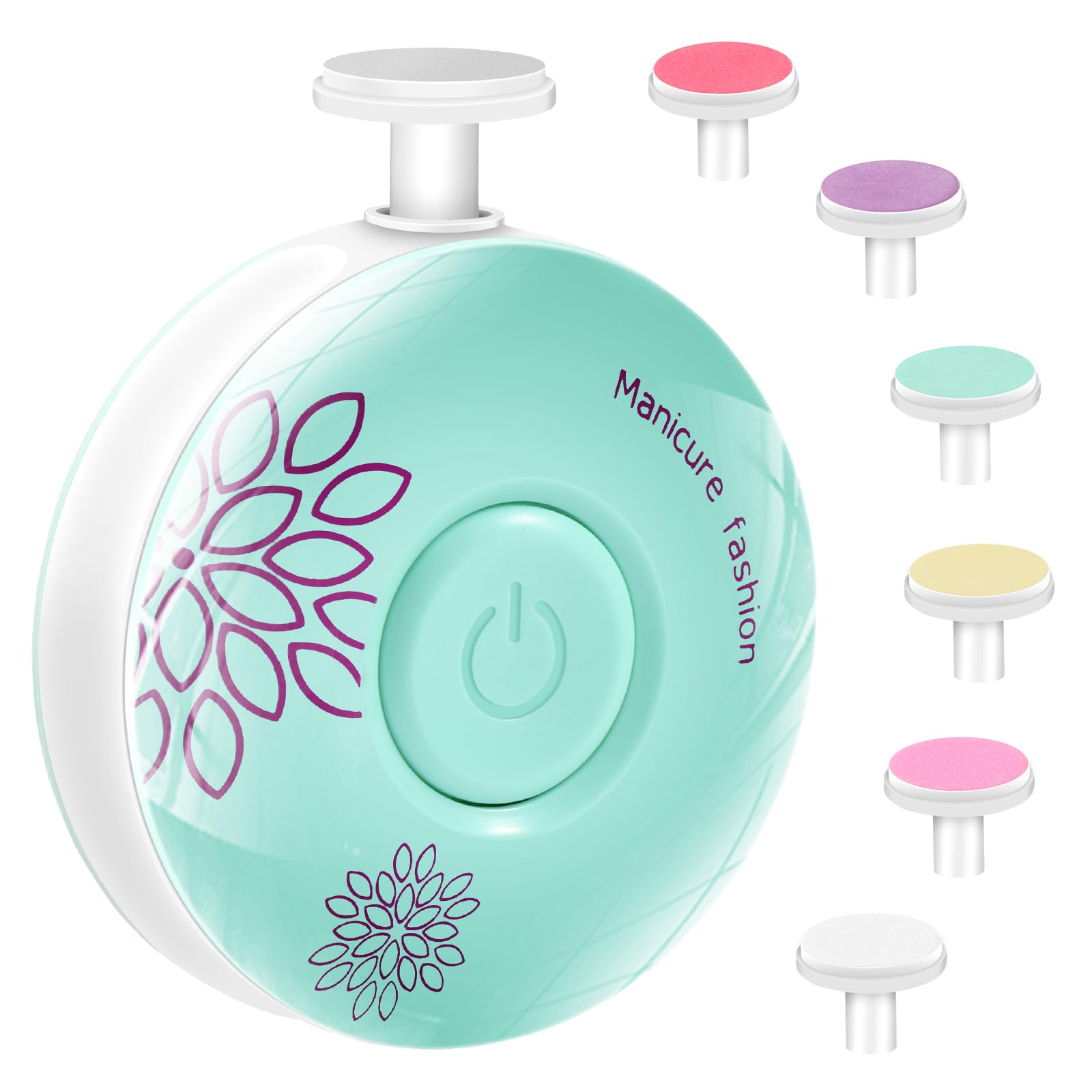 Blendura Lime Ongle Bebe, Lime A Ongle Electrique Bebe 6 En 1 Pour Enfants De Tous âGes, vert