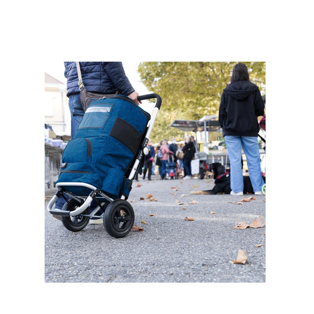 Chariot de Plage Pacosoleil - Chariot à Grosses Roues- Chariot Multifonctions 3 en 1 - Marque Française