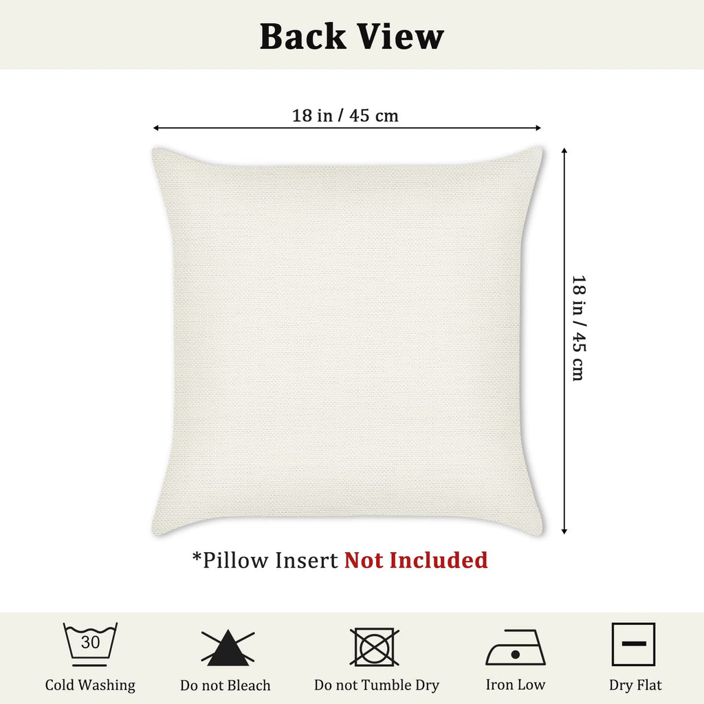 Bonhause Housse de Coussin Feuilles Tropicales 45 x 45 cm Feuille Brun Vert Polyester Lin Décoratif Taie d'oreiller pour Canapé Maison Jardin Extérieur Été Décoration 4 Pièces