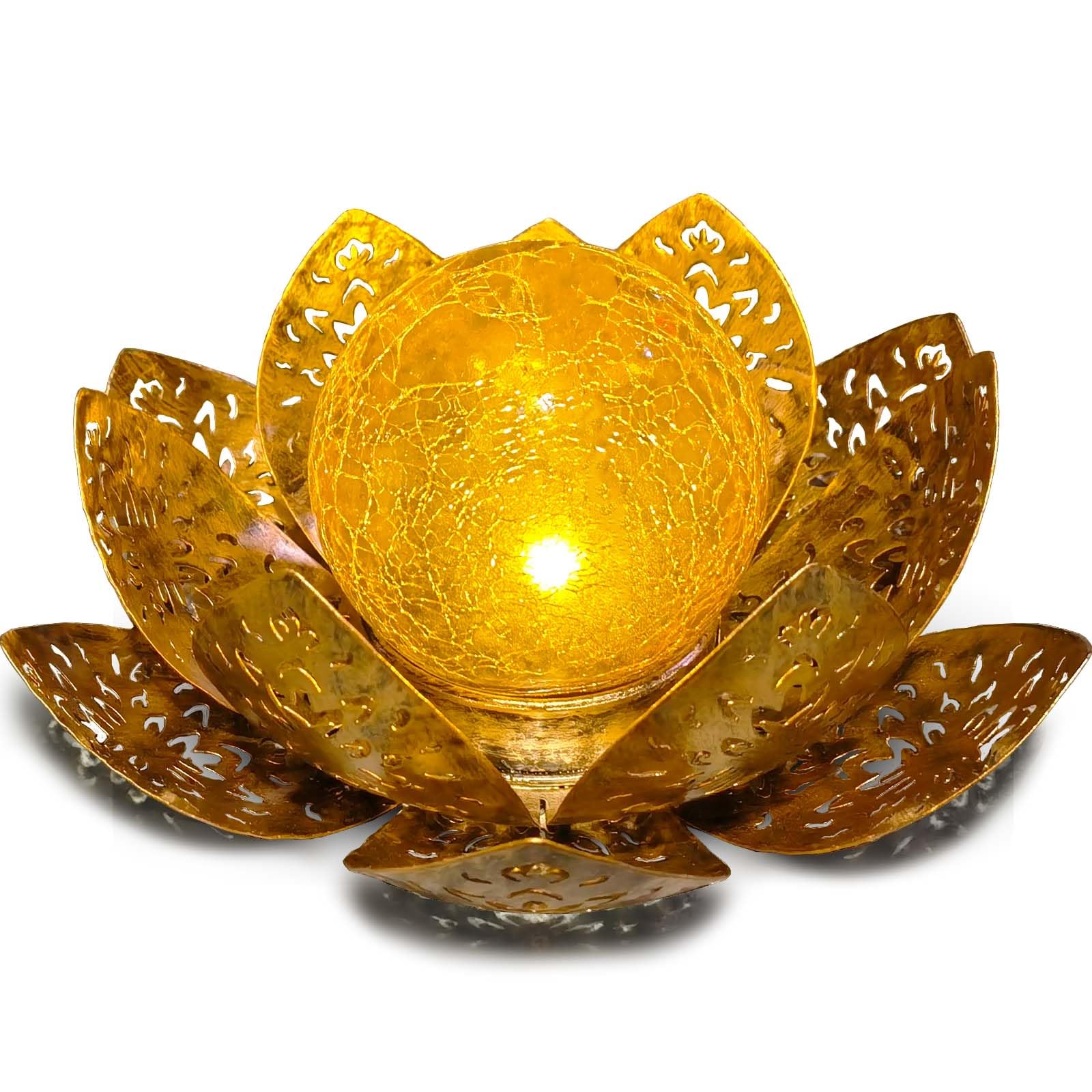 ORHOMELIFE Lampe Solaire Exterieur Lotus Décoration de Jardin Deco Jardin Exterieur Lumière Chaude Jardin Lampe Solaire LED pour Chemin de Pelouse, Patio, Balcon