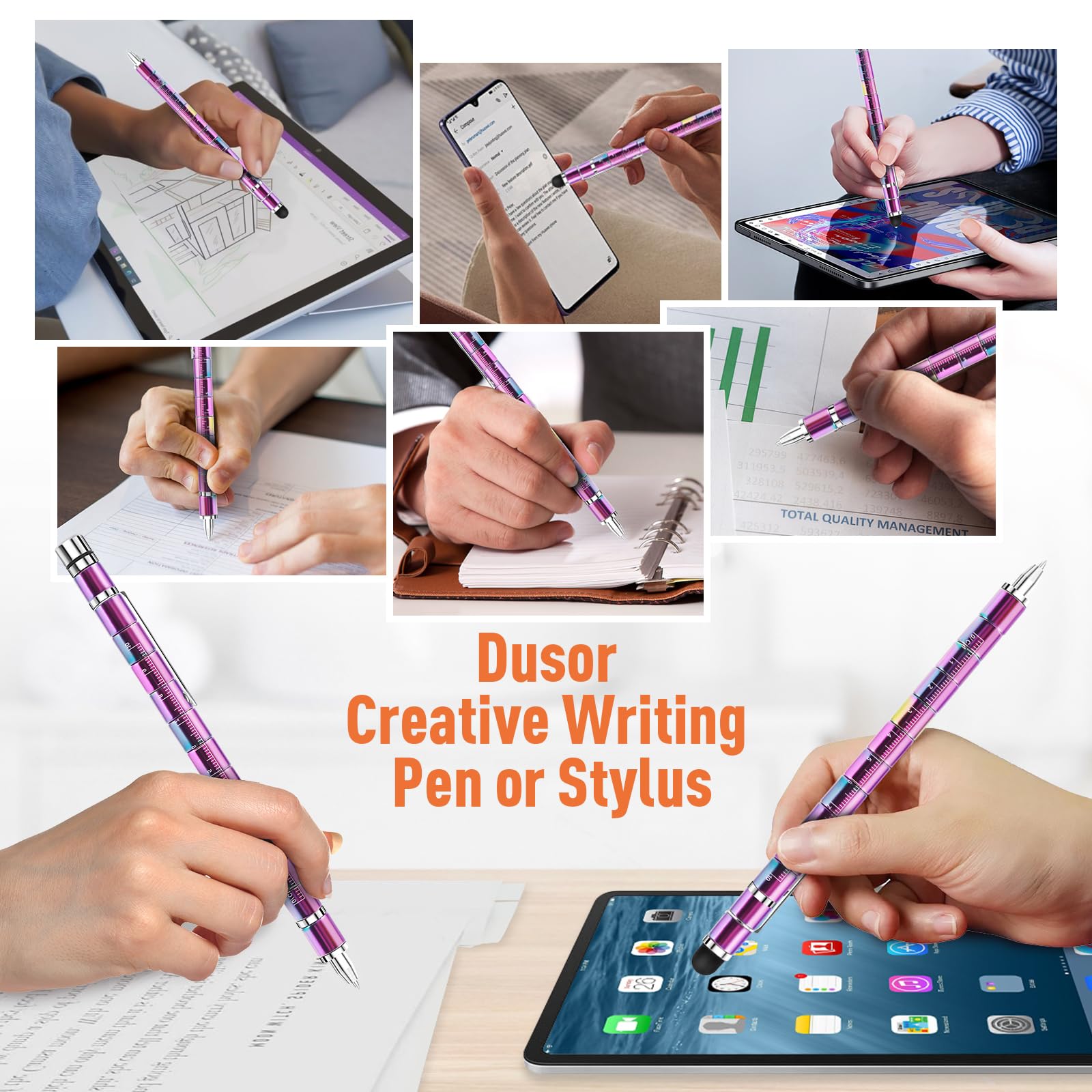 Dusor Femmes Cadeau Homme, Stylo Multifonction Magnétique, Idee Cadeaus Femmes Homme Original, Gadget Insolite Utile, Cadeau Ado Garçon Fille