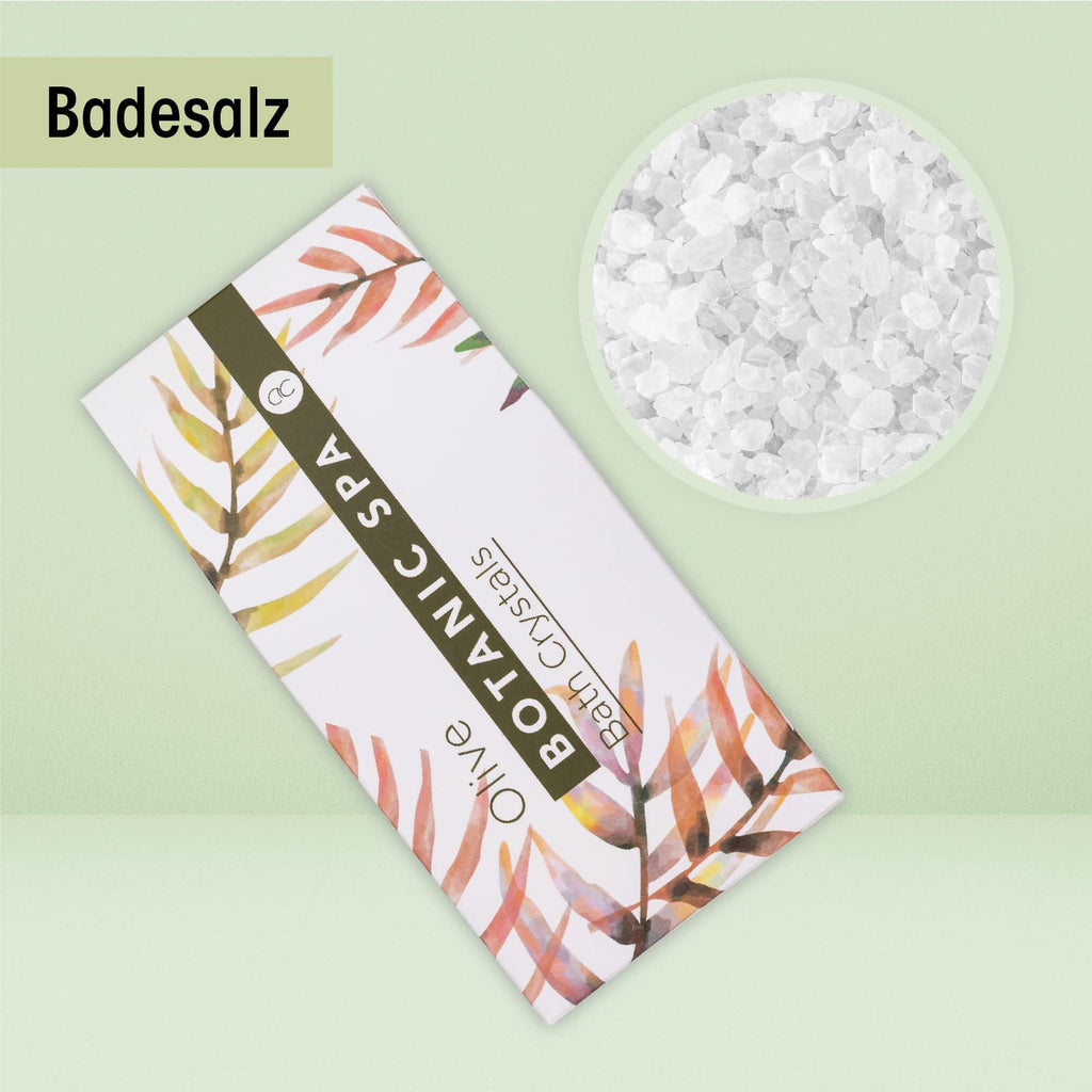 accentra Coffret cadeau OLIVE SPA dans un panier en jonc de mer - Ensemble de bain et douche - 5 pièces dans un panier décoratif en jonc de mer, cadeau d'anniversaire, kit bien-être pour les femmes