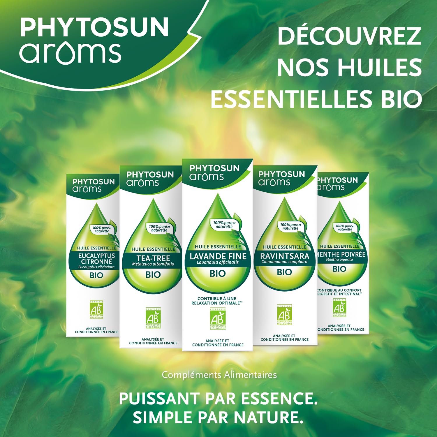 PHYTOSUN AROMS - Huile Essentielle d'Eucalyptus Citronné Bio - HEBBD - 100% Pure & Naturelle - 100% Bio - Analysée & Conditionnée en France - 10 ml