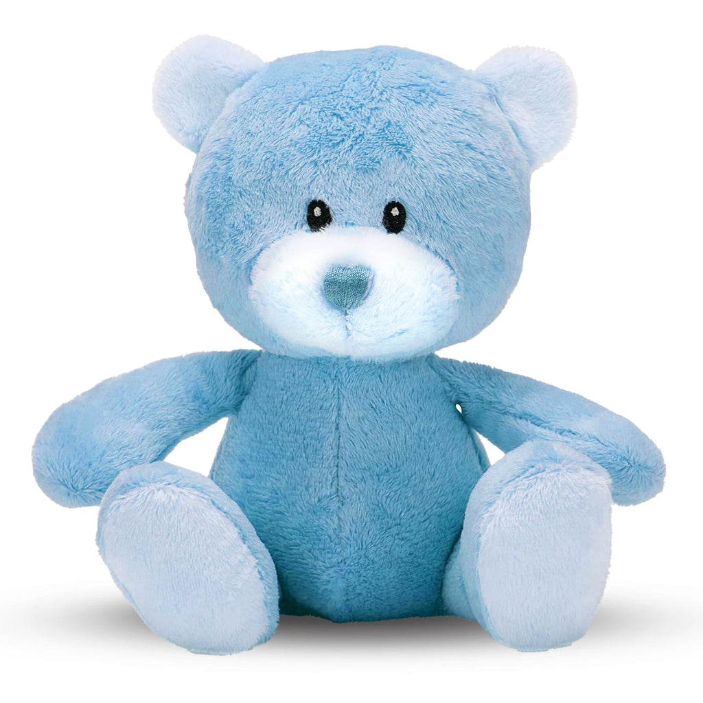Coffret Naissance Bleu pour Bébés Garçons – Kit de Naissance avec Vêtements Bebe Garcon, Lange en Polaire, Serviette avec Capuche 2 Étoffes en Mousseline et Un Adorable Ourson en Peluche
