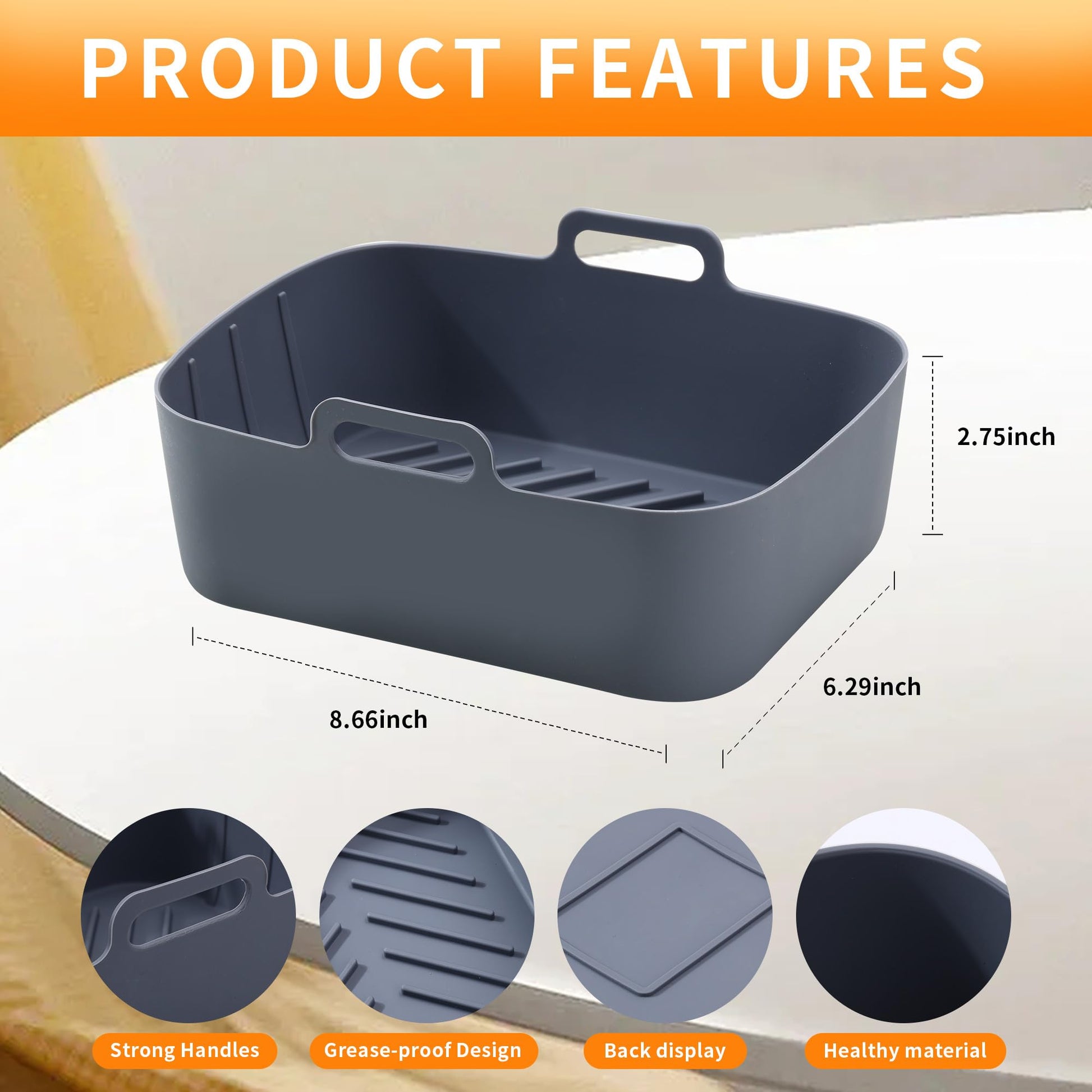 Accessoires air fryer pour Ninja, compatible avec ninja AF400EU AF500EU AF300EU 7.6L-10.4L Friteuse à Air,comprennent Moule Silicone, Plaques cuisson, Grilles, Moule Gateau, Flacon pulvérisateur etc