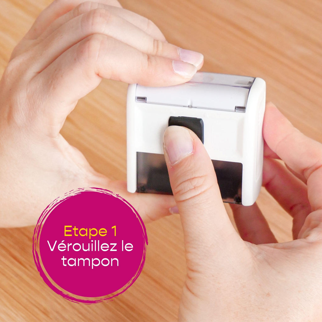 Avery Tampon Encreur Personnalisable Pour Enfants Et Adultes - Personnalisable 288 caractères - Résistant Au Lavage - Avec Encre Indélébile - Polyvalent Jusqu'à 60°C