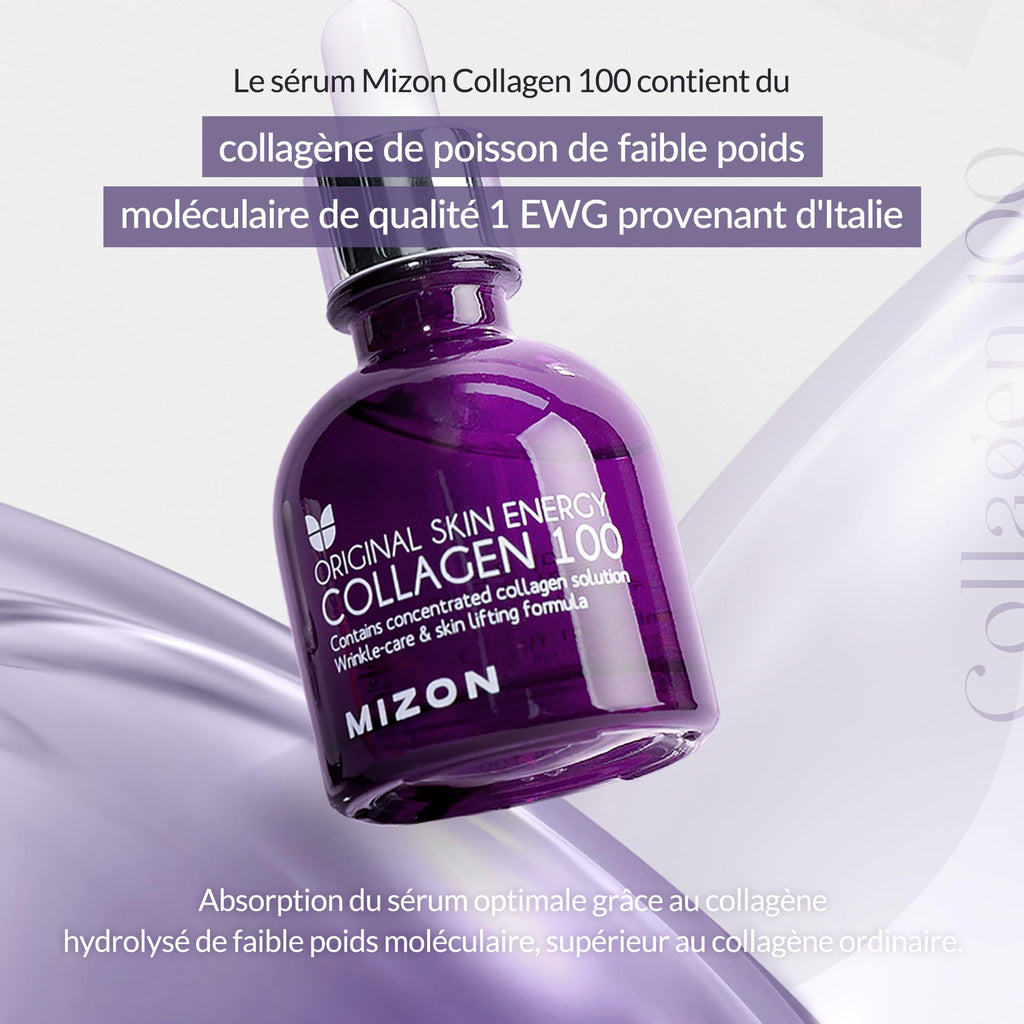 [MIZON] COLLAGEN 100 (30ml) Soin coréen - Sérum au collagène marin - Soin intensif anti-âge - Réduction des rides & ridules - Hydratation & Elasticité - Ingrédients naturels