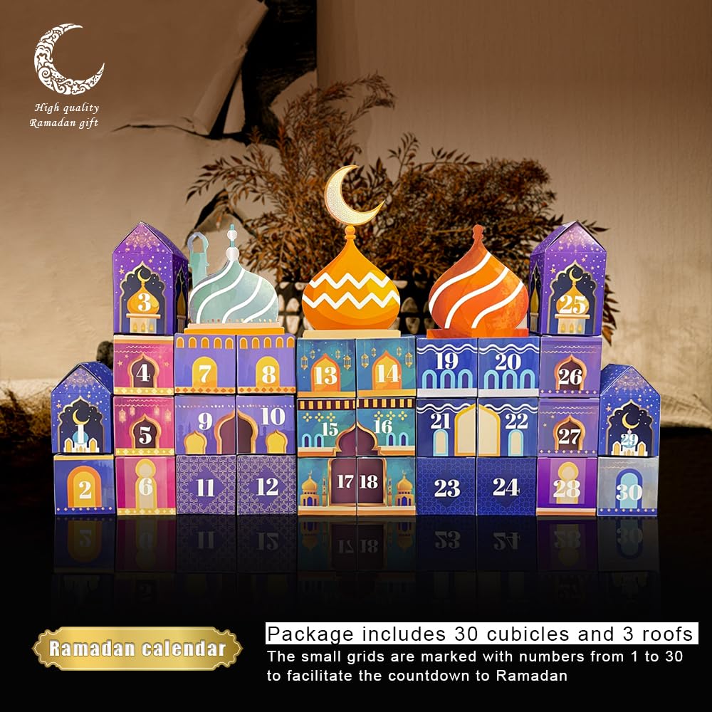 Calendrier Ramadan Pour Enfants, Decoration Ramadan 2024, Deco Ramadan 2024, Eid Mubarak Decoration Interieur Maison Salon Chambre Table, Idee Cadeau Musulman