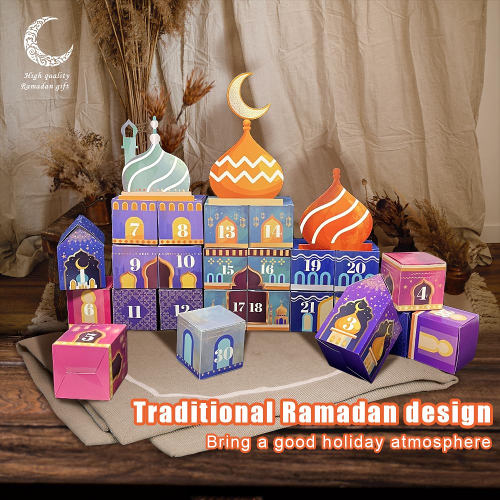 Calendrier Ramadan Pour Enfants, Decoration Ramadan 2024, Deco Ramadan 2024, Eid Mubarak Decoration Interieur Maison Salon Chambre Table, Idee Cadeau Musulman