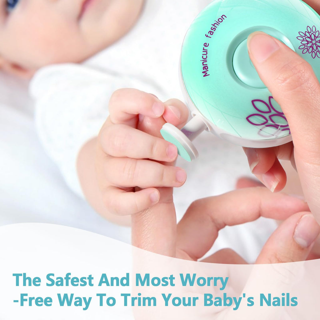 Blendura Lime Ongle Bebe, Lime A Ongle Electrique Bebe 6 En 1 Pour Enfants De Tous âGes, vert