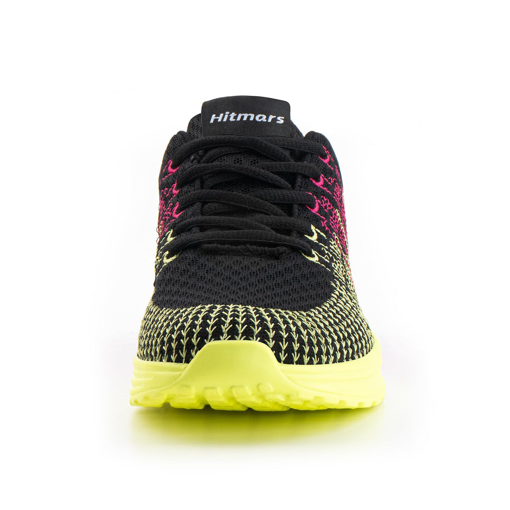 Chaussure de Sport Running Femme Basket Air Chaussures Course Casual Fitness Outdoor Tennis Jogging Sneakers Respirant Athlétique Mesh Violet-Jaune 39