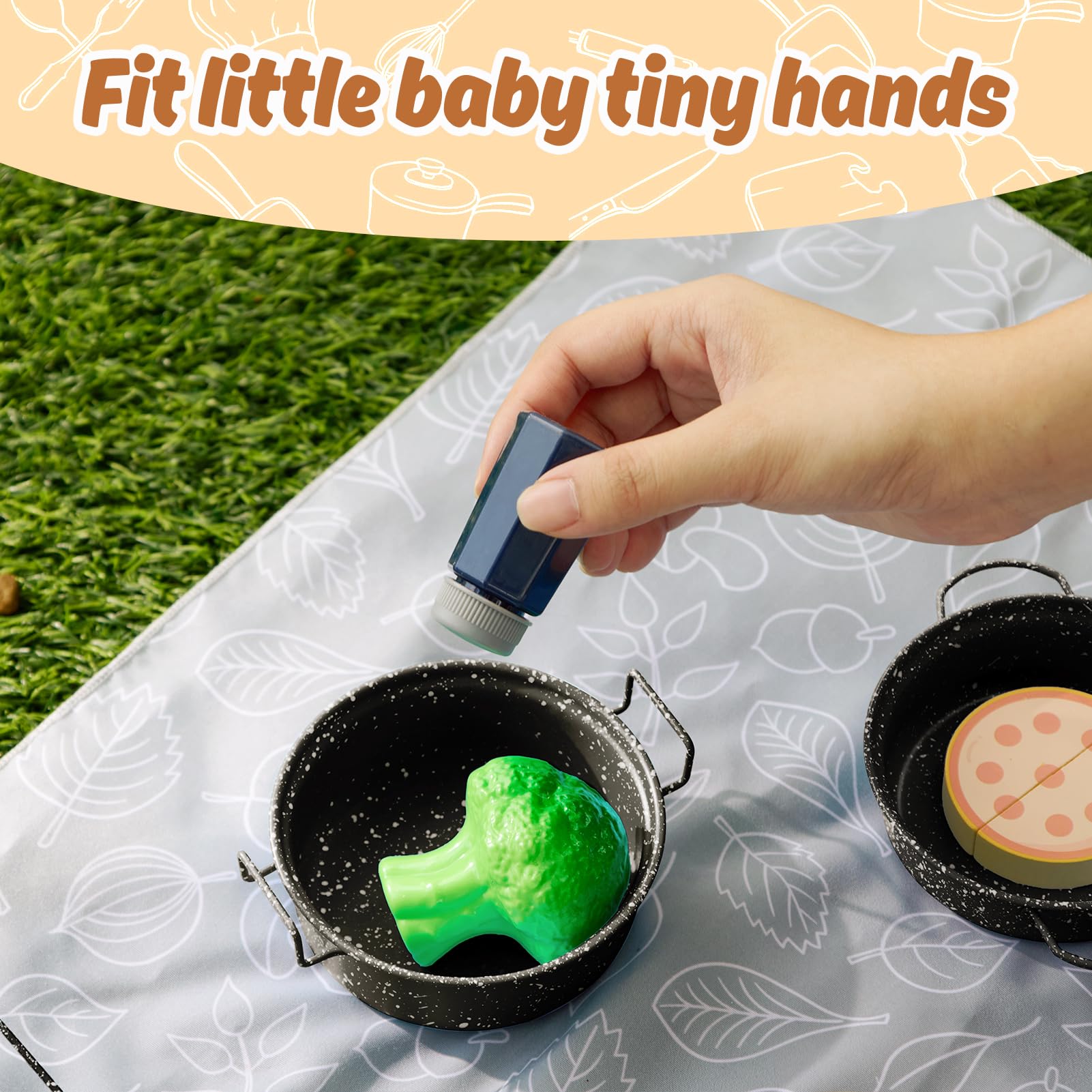 Veitch fairytales Dinette Enfant Ustensile et Accessoire Cuisine Enfant Jouet Ensemble de Casserole en Métal Coloré Cadeau 3 4 5 6 7 8 Ans (Nouveau Noir)