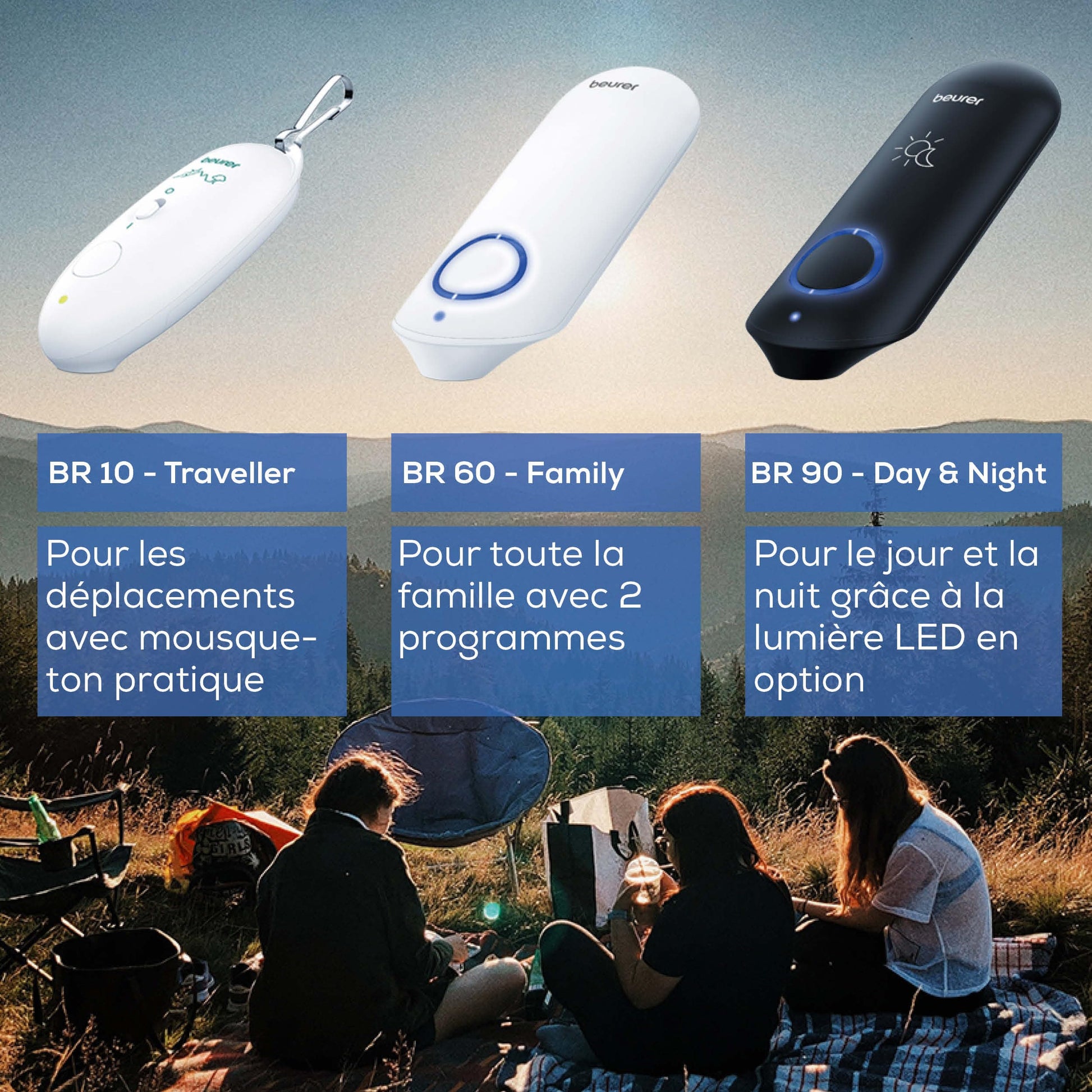 Beurer BR 60 Dispositif soulageant les piqûres et morsures d'insectes, stylo réduit la démangeasion et le gonflement, anti moustique, sans substance chimique, petit et pratique