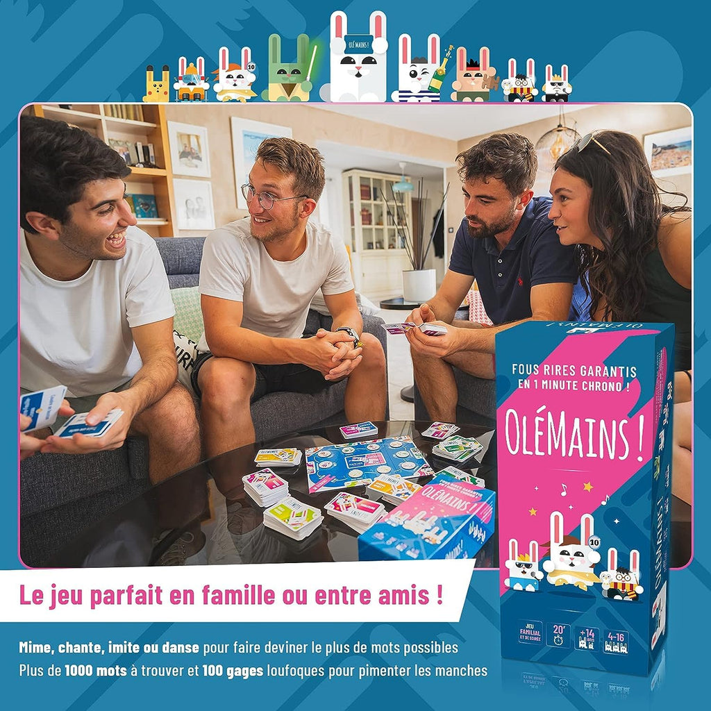 OLE MAINS ! | Jeu de société Familial et de soirée | Fous rires garantis Entre Adultes & Ados, Famille & Amis | 600 Cartes et Fabriqué en Europe