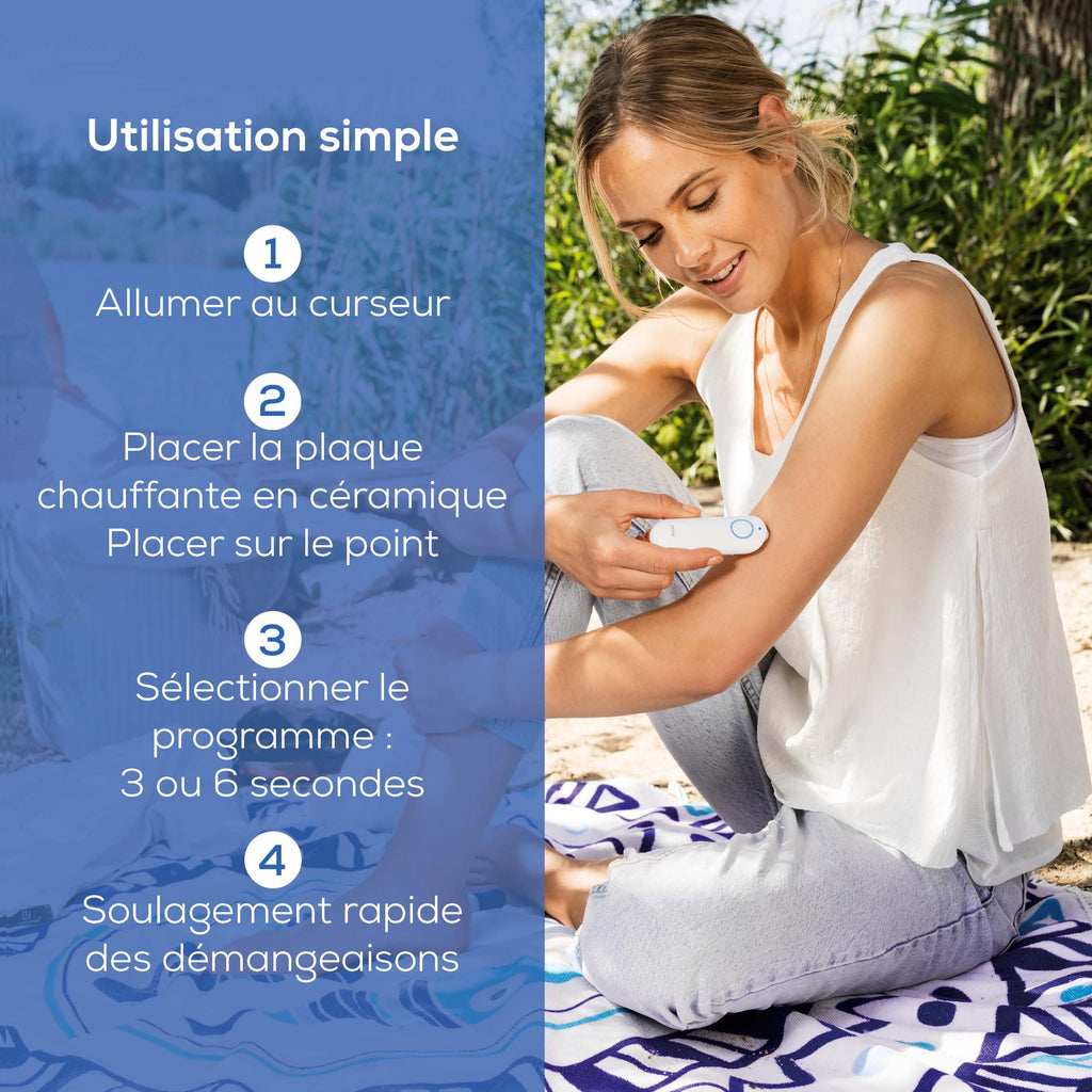 Beurer BR 60 Dispositif soulageant les piqûres et morsures d'insectes, stylo réduit la démangeasion et le gonflement, anti moustique, sans substance chimique, petit et pratique