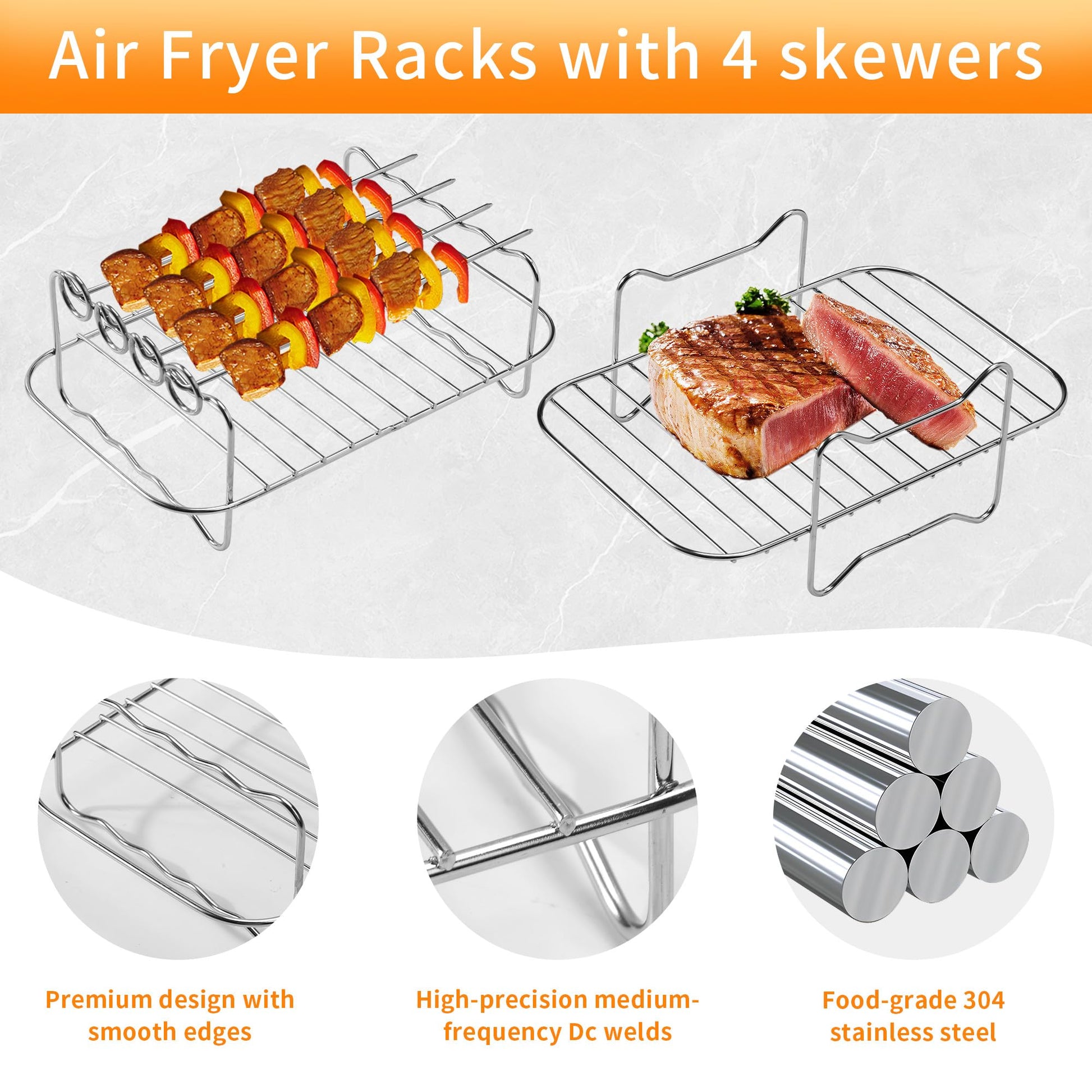 Accessoires air fryer pour Ninja, compatible avec ninja AF400EU AF500EU AF300EU 7.6L-10.4L Friteuse à Air,comprennent Moule Silicone, Plaques cuisson, Grilles, Moule Gateau, Flacon pulvérisateur etc