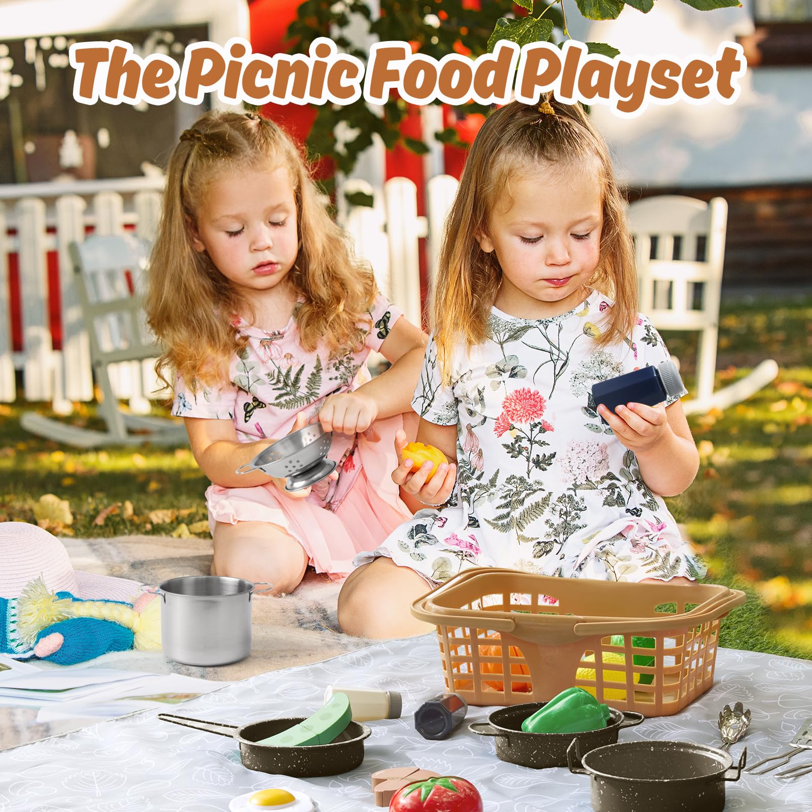 Veitch fairytales Dinette Enfant Ustensile et Accessoire Cuisine Enfant Jouet Ensemble de Casserole en Métal Coloré Cadeau 3 4 5 6 7 8 Ans (Nouveau Noir)