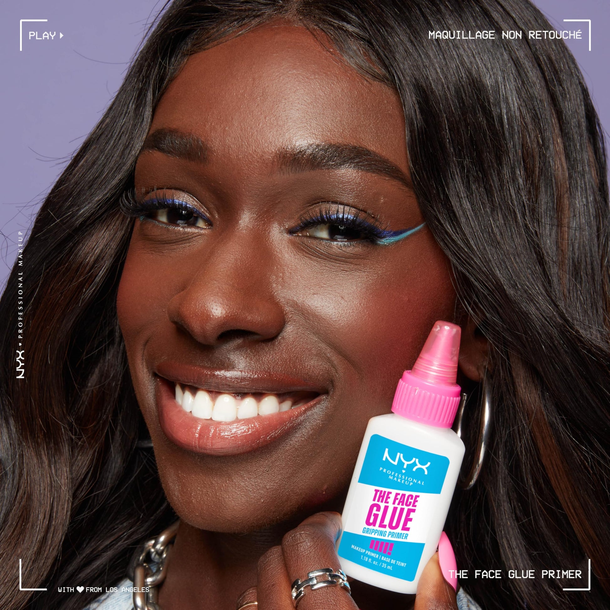 NYX Professional Makeup - Primer Fixant - Fixe le Maquillage et Hydrate la Peau - Tenue Longue Durée 24H - Formule Vegan - The Face Glue Primer - 35ml